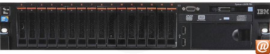 7915D2U - Servidor System x IBM x3650 M4 Intel Xeon Six Core E5-2630 (2.30GHz/1333MHz/15MB L3) 8GB Sem Disco ServeRAID M5110e Quad-Port Rack
